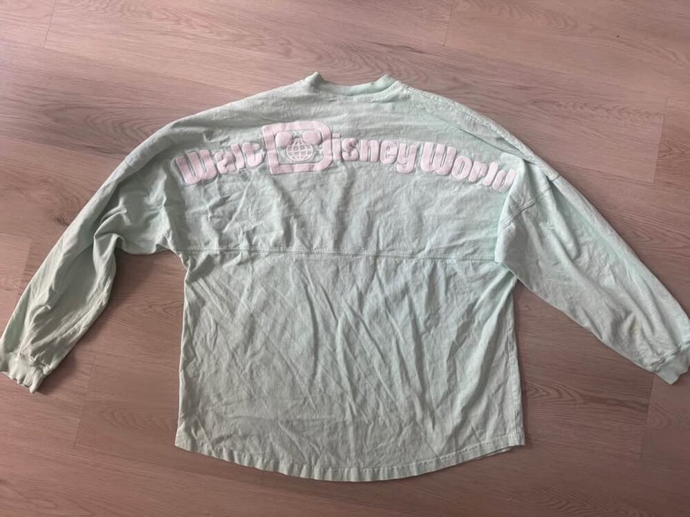 Walt Disney World Spirit Jersey Mint Green Adult Mickey Spell Out XL XLarge